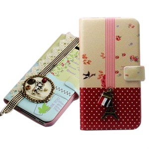 韩国 Happymori iphone4/4S 左右翻皮套 手机保护套 外壳