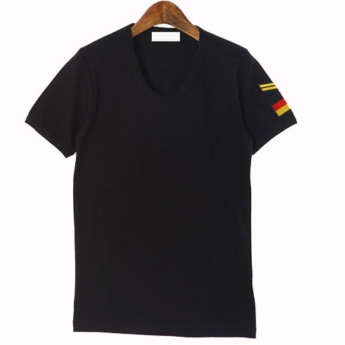 [漫路男装]2013夏装新款 时尚 德国袖标 修身 短袖t恤1000-v66