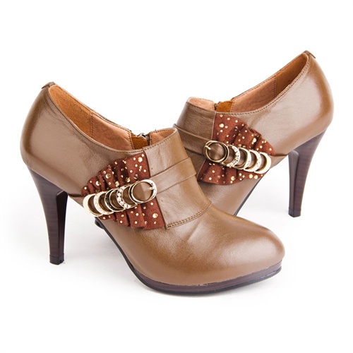 maigao麦高女鞋 经典简约舒适高跟女士单鞋 真皮窝窝鞋cyh256