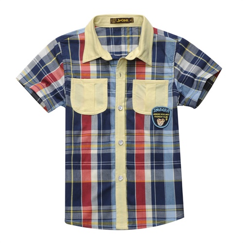 jmbear/杰米熊 2013夏季新款 男小童休闲短袖衬衫 429001