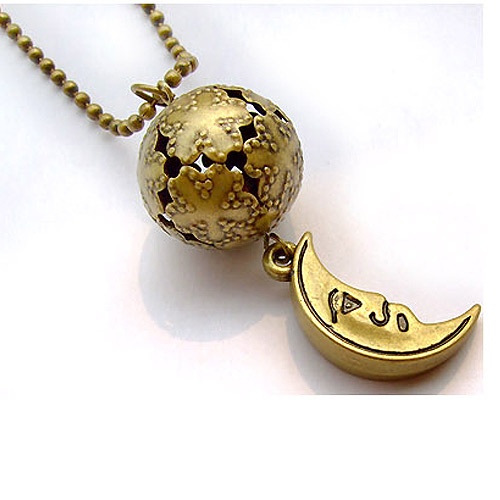 韩国angel—日韩地球月亮爱神项链-金色(售完为止)
