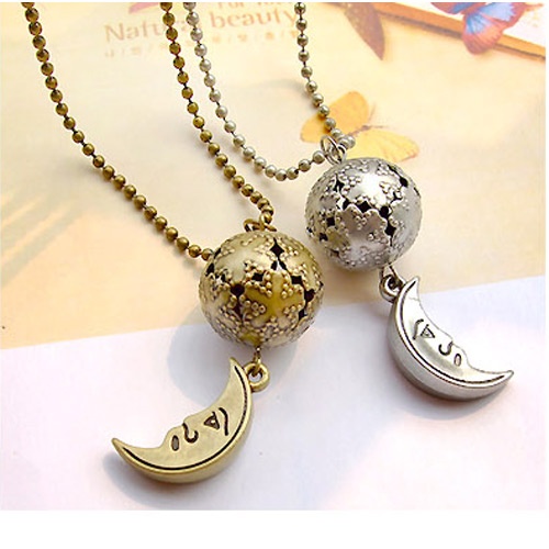 韩国angel—日韩地球月亮爱神项链-金色(售完为止)