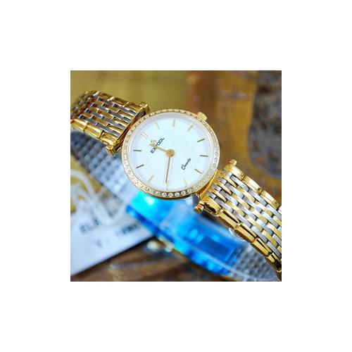 expool 依保路 间金白盘 超薄石英女表 el82.11.24ba