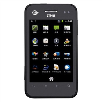 【当当自营】 zte 中兴 solar x500 电信3g手机 智能手机(黑)3.