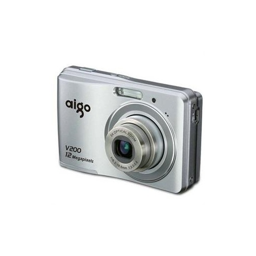 爱国者数码相机v200 1200万像素 拍照摄像pc摄像头三用_银色套餐一