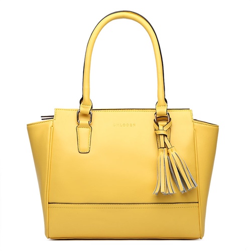 chloden 蔻丹莱西系列2013春秋时尚流苏女包lt0024_明黄/鹅黄 均码