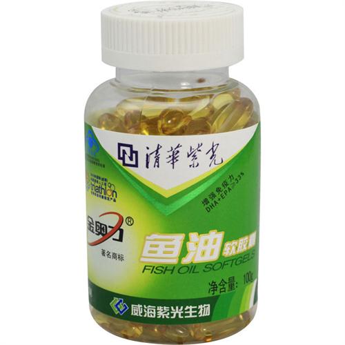 清华紫光金奥力鱼油软胶囊(小瓶装100g)明目养心 康途总店