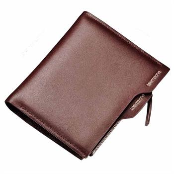 商务休闲时尚头层牛皮男士短款钱包 男钱包 188-1_竖款卡其色月销千件