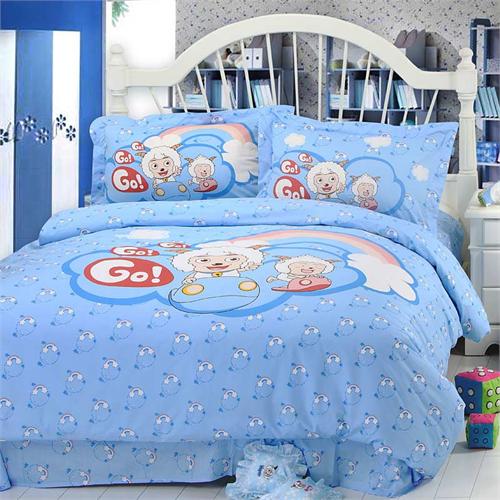 博洋家纺 床上用品 博洋宝贝 全棉斜纹四件套 彩虹桥 1.