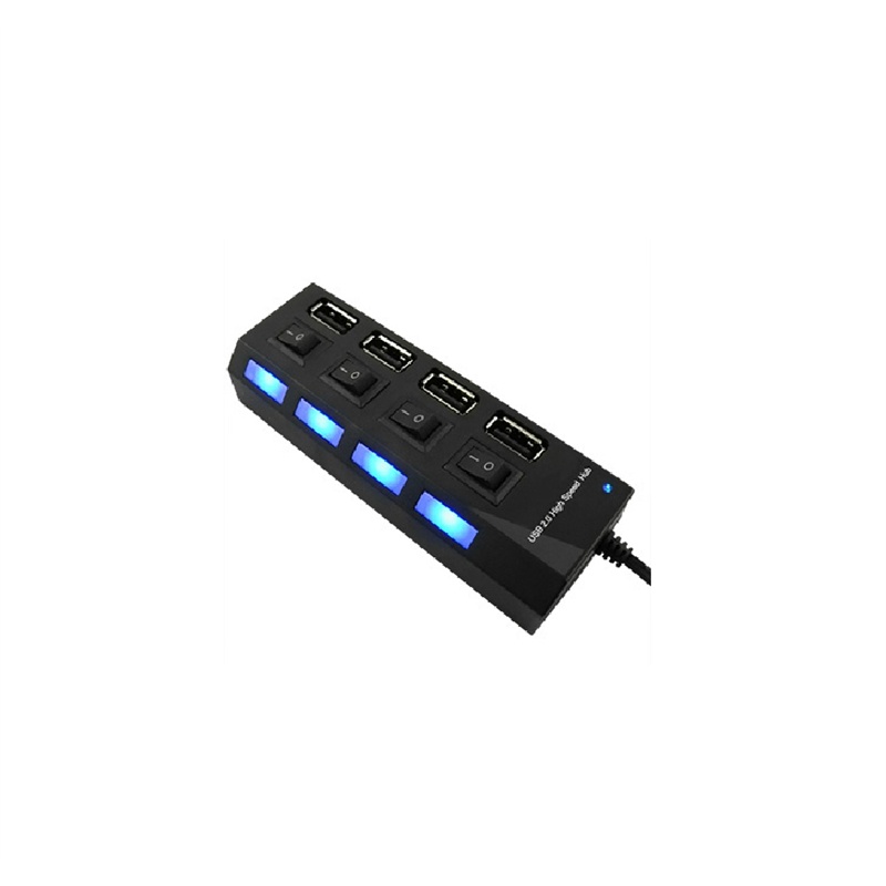 新盟hub分線器 擴展口usb hub 一拖4集線器usb 帶獨立開關led燈