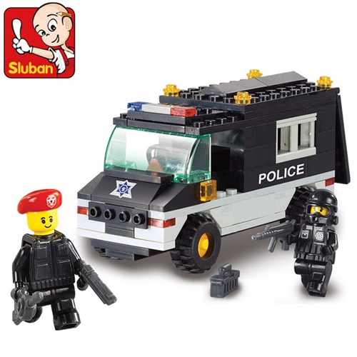小鲁班 积木玩具 乐高式 防爆特警系列 巡逻车 m38-b1600