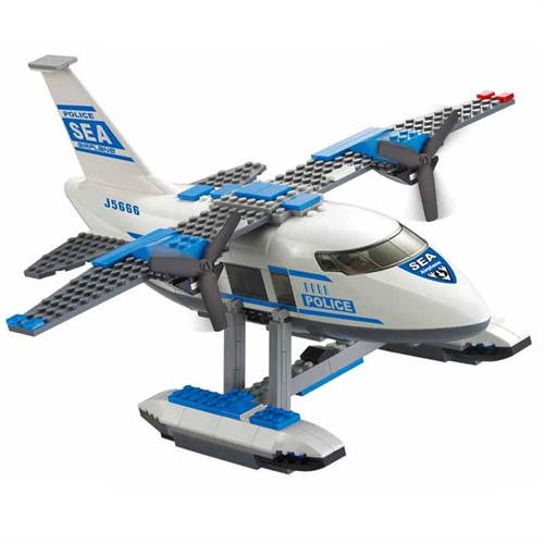 沃马 乐高式滑翔机j5666积木 318片 乐高质量 拼水上滑翔机和快艇