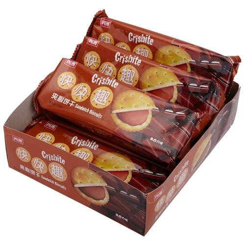 四洲 快快趣夹心饼干朱古力6袋*50克