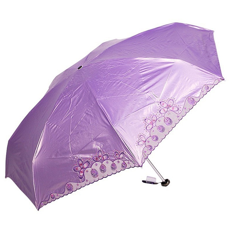 天堂 彩雀之灵 天堂伞 五折伞防紫外线遮阳雨伞 彩胶刺绣_1号