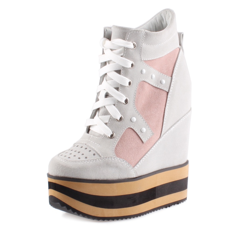 坚城预款 超级特高内增高鞋 厚底防水台高帮鞋17cm厚底鞋2015-1