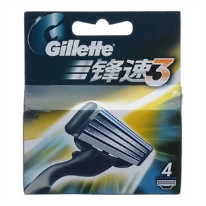 Gillette吉列 锋速3刀片(4刀头)