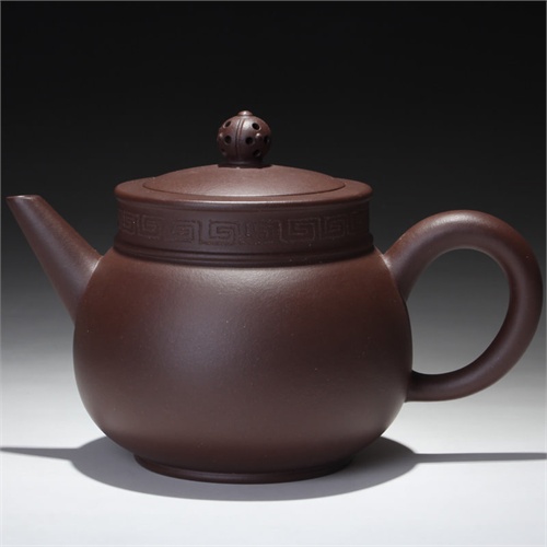 茗臣尚品 宜紫砂壶 许法良制 佛教般若壶 家藏30年老紫泥