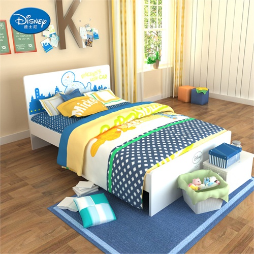 迪士尼儿童家具 儿童床1.5米床 男孩特价单层床_米奇蓝色魅影